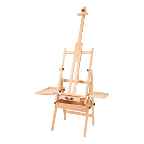 Höhenverstellbare Malstaffelei mit Doppelablage aus Buchenholz in Log Farbe Winkelverstellbar für Künstler Studenten und Hobby Künstler Ideal für Studio Atelier Freilichtmalerei Höhenverstellbare Malstaffelei mit Doppelablage aus Buchenholz in Log Farbe Winkelverstellbar für Künstler Studenten und Hobby Künstler Ideal für Studio Atelier Freilichtmalerei von WINPANG