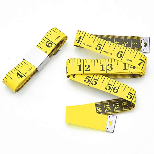 WINTAPE Schneidermaßband/Maßband Körper/Masband körpermaße/Körpermaßband, 150cm Maßband (Gelb) von WINTAPE