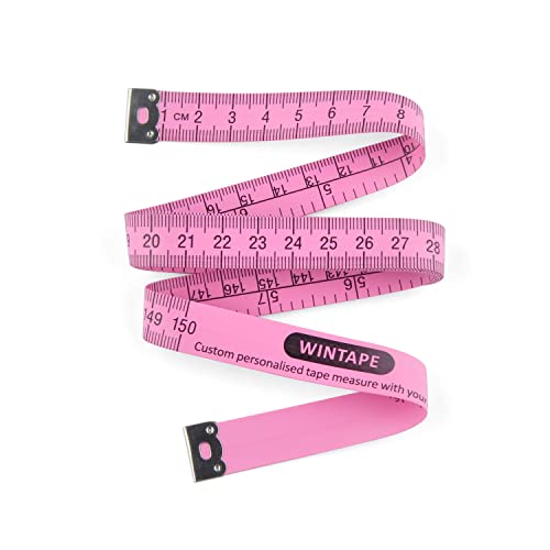 WINTAPE Schneidermaßband/Maßband Körper/Masband körpermaße/Körpermaßband, 150cm Maßband (Rosa) von WINTAPE