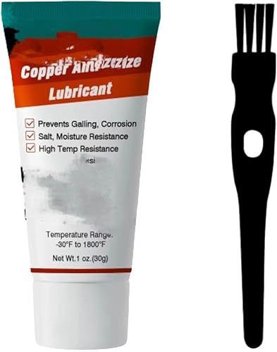 Kupfer-Anti-Seize-Schmierfett - hochtemperaturbeständig, verhindert Rost und Korrosion für Kfz-Teile (Zündkerzen, Bremssattelstifte, Bolzen, Muttern) - 1oz Einzelpackung (1 oz) von WINUSD