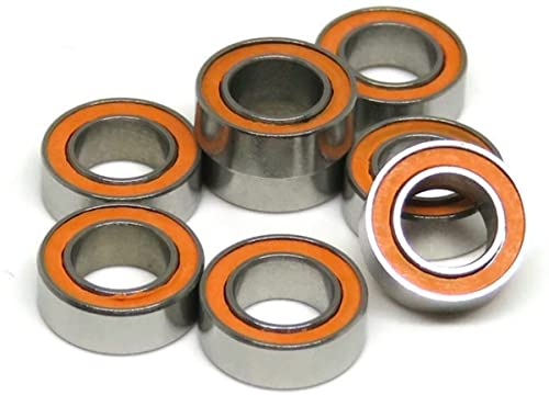 WIQOLESVL 10 Stück 2 x 5 x 2,5 mm SMR52 2OS Edelstahl Hybrid Si4N3 Keramikkugeln Lager ABEC-7 MR52 SMR52C 2RS RS Angelrollenlager(SMR74C-2OS 4x7x2.5mm) von WIQOLESVL