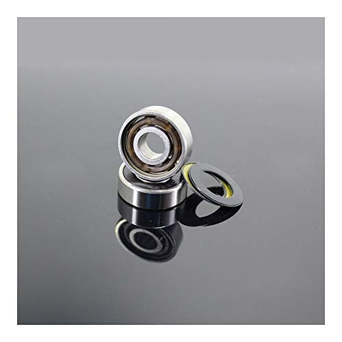 WIQOLESVL 608 2RS Hybrid-Keramiklager ABEC-7 8 x 22 x 7 mm Skateboard-Spinner Keramiknitrid Pro Series Kugellager 608RS Si3N4 von WIQOLESVL