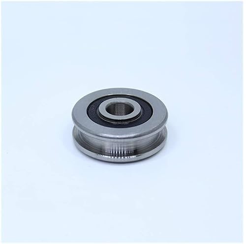 WIQOLESVL TMP1105 544162 2 Stück H-Rillenlager 10 x 37 x 12 x 14 mm Stahllagerrollen H5/2,5 H6/2 H6/3 Gleitführungslager U-Rad-Riemenscheiben-Rollenlager(10371214H6 3 2PC) von WIQOLESVL