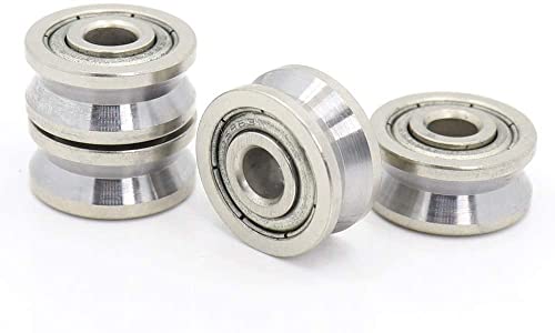 WIQOLESVL TMP1105 544162 4 Stück V-Rillen-Kugellager mit Dichtung, 6 x 20 x 9,5 x 10 mm, Riemenscheibe, Radlager, V2/1, 2,5/1, 5,5/1,5 Führungsschiene, Rlooer-Lager, Rollenlager(061906V2.5 1 4PCS) von WIQOLESVL