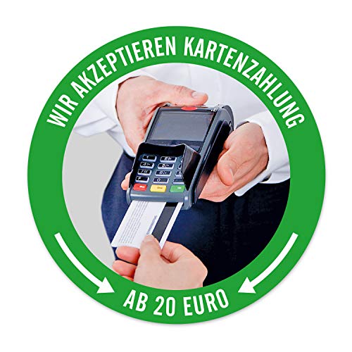 WIRKSAMWERBEN Aufkleber - Wir akzeptieren Kartenzahlung ab 20 Euro WIRKSAMWERBEN Aufkleber - Wir akzeptieren Kartenzahlung ab 20 Euro von WIRKSAM WERBEN