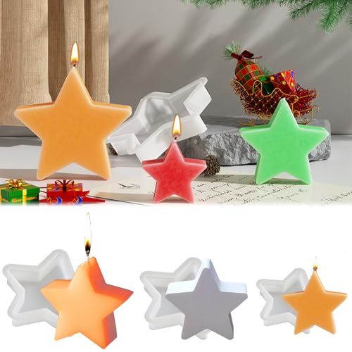 3 Stück Silikonformen Gießformen Stern WISIRENT, Weihnachten Sterne Silikonform Silikon Giessform Stern, Fünfzackigem Stern Silikonform Weihnachten Gießformen Kerzen Herbst für Bastelarbeiten, Diy 3 Stück Silikonformen Gießformen Stern WISIRENT, Weihnachten Sterne Silikonform Silikon Giessform Stern, Fünfzackigem Stern Silikonform Weihnachten Gießformen Kerzen Herbst für Bastelarbeiten, Diy von WISIRENT