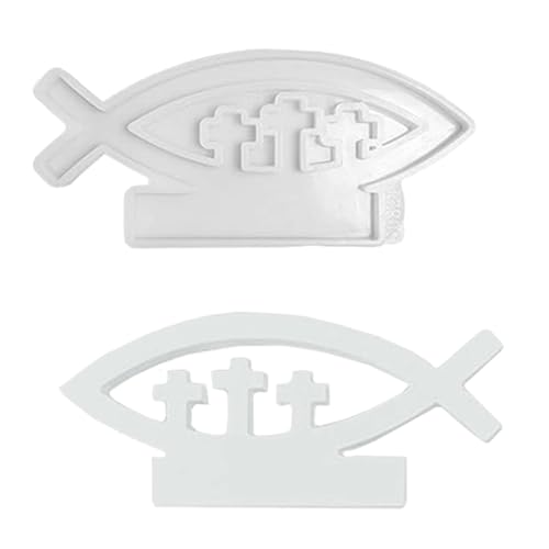 Silikonform Fisch Kommunion WISIRENT, Silikonformen Gießformen Fische Silikonform Fisch Kerzenhalter, Gießformen Silikon Ostern Fisch Gießform Frühling für Kommunion Deko Konfirmation Taufe Geschenk von WISIRENT