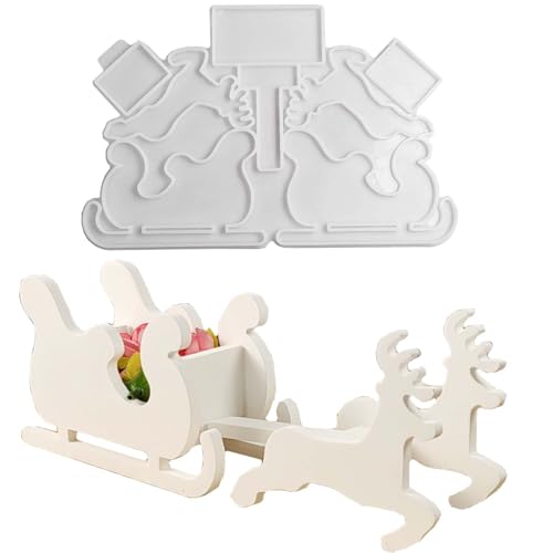 Silikonform Weihnachten Elch WISIRENT, Weihnachten Elch Kerzenformen Zum Gießen, Silikonform Epoxidharz 3d Gießformen Kerze für Halloween, Ostern Verwendet von WISIRENT