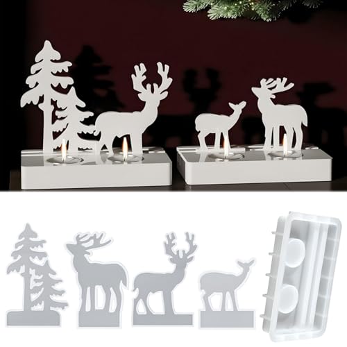 Silikonform Weihnachtsbaum Elch WISIRENT, 5 Stück Weihnachtshirsch Silikonform Weihnachten Elch Silikon Kerzenformen, Weihnachtsbaumkerzenhalter Silikonformen Gießformen Elch für Bastelarbeiten, Diy Silikonform Weihnachtsbaum Elch WISIRENT, 5 Stück Weihnachtshirsch Silikonform Weihnachten Elch Silikon Kerzenformen, Weihnachtsbaumkerzenhalter Silikonformen Gießformen Elch für Bastelarbeiten, Diy von WISIRENT
