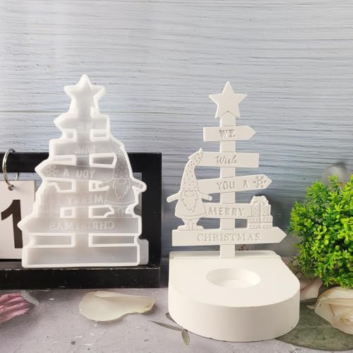 Silikonformen Gießformen Frohe Weihnachten Zeichen WISIRENT, Silikon Gießform Wichtel Gipsformen Zum Gießen Stern, Weihnachten Gießformen Wichtel Gießform Weihnachtsmann Geschenk für Weihnachten von WISIRENT