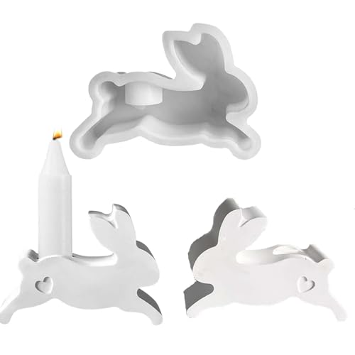 Silikonformen Gießformen Hasen WISIRENT, Silikonform Kerzenhalter Osterhase Kerzenhalter Kaninchen, Silikonform Zum Gießen OsternOsterhase Silikonkerzenform für Diy von WISIRENT