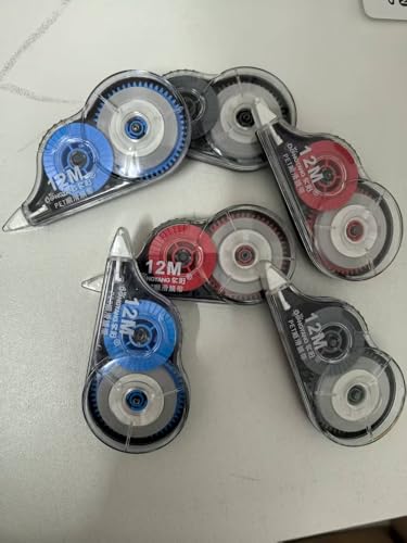 WISOPTUS Korrekturband mit Spender, 6 Stück, schnell, sauber und einfach zu bedienen, reißfestes Korrekturband, Büro- oder Schulbedarf, Blau, Rot, Grau, 6 Stück WISOPTUS Korrekturband mit Spender, 6 Stück, schnell, sauber und einfach zu bedienen, reißfestes Korrekturband, Büro- oder Schulbedarf, Blau, Rot, Grau, 6 Stück von WISOPTUS