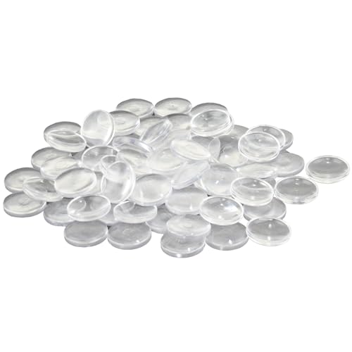 WISSNER® 100 Muggelsteine ø 20 mm, Transparente Nuggets aus RE-Plastic, Bruchsicher & Robust, zum Basteln, Lernen und Dekorieren von WISSNER