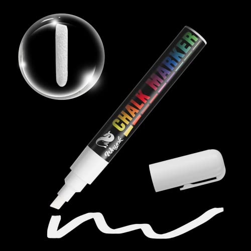 WISYOK Kreidestift Weiß, 1 Kreidemarker Weiss, Weißwandstifte, Flipchart Stifte, Folienstift Wasserlöslich, Kreidestifte für Tafel Abwaschbar, Whiteboard Marker, Weiße, 6 mm Wendespitze WISYOK Kreidestift Weiß, 1 Kreidemarker Weiss, Weißwandstifte, Flipchart Stifte, Folienstift Wasserlöslich, Kreidestifte für Tafel Abwaschbar, Whiteboard Marker, Weiße, 6 mm Wendespitze von WISYOK