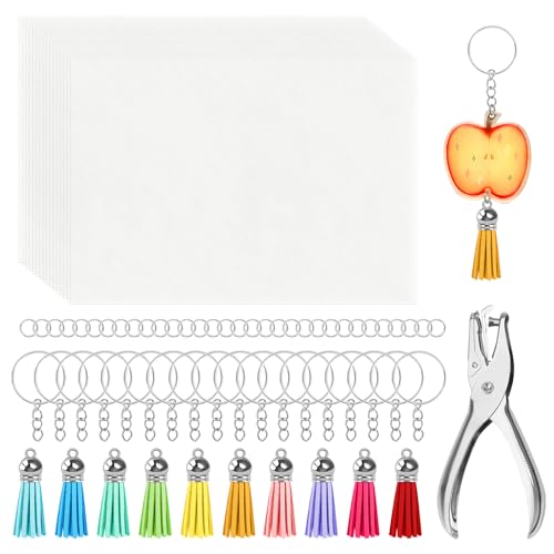 WISYOK Schrumpfende Kunststoffbögen, 25 Stück, für Heimwerker, Schlüsselanhänger, Bastelarbeiten, Ornamente und Geschenke, 20 x 14 cm WISYOK Schrumpfende Kunststoffbögen, 25 Stück, für Heimwerker, Schlüsselanhänger, Bastelarbeiten, Ornamente und Geschenke, 20 x 14 cm von WISYOK