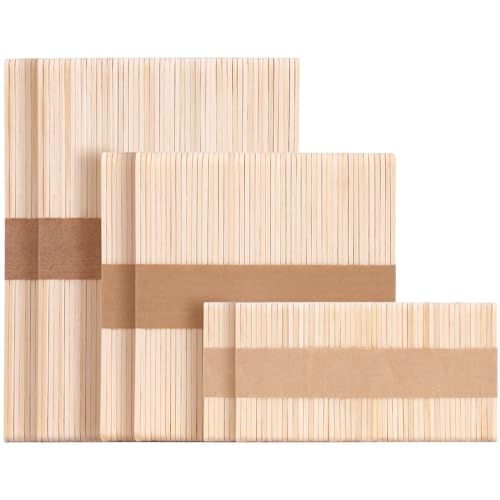 WISYOK Stieleisstäbchen für Bastelarbeiten, Großpackung, 3 verschiedene Größen, Jumbo, mittlere und kleine Bastelstäbchen, praktisch und perfekt für Heimwerker, 300 Stück WISYOK Stieleisstäbchen für Bastelarbeiten, Großpackung, 3 verschiedene Größen, Jumbo, mittlere und kleine Bastelstäbchen, praktisch und perfekt für Heimwerker, 300 Stück von WISYOK