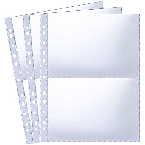 120 Pack 480 Taschen A4 Foto Hüllen für A4 2/3/4 Ringbuch, Transparente Postkartenhüllen, 2 Fächer, Doppelseitiger 2 Taschen Foto Seitenschutz,Top Loading Fotoalbum Nachfüllseiten Foto A5(219x152 mm) 120 Pack 480 Taschen A4 Foto Hüllen für A4 2/3/4 Ringbuch, Transparente Postkartenhüllen, 2 Fächer, Doppelseitiger 2 Taschen Foto Seitenschutz,Top Loading Fotoalbum Nachfüllseiten Foto A5(219x152 mm) von WITHYU