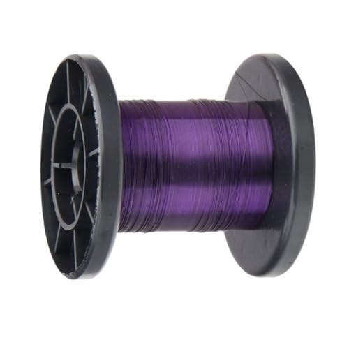 WITTKOWARE 100m Kupferlackdraht auf stabiler Kunststoffspule, Drahtdurchmesser 0,15mm, Farbe violett von WITTKOWARE