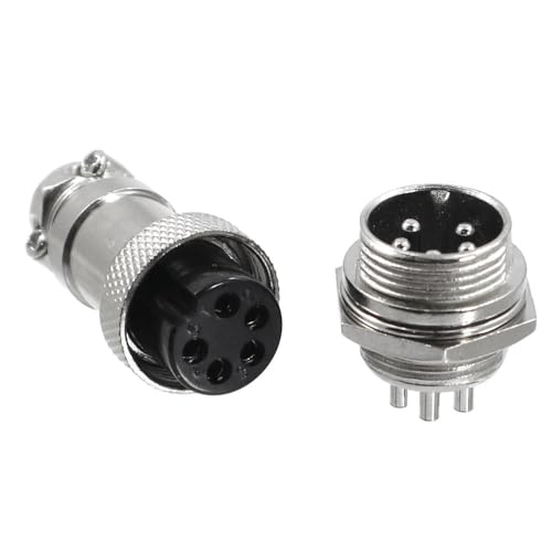 WITTKOWARE M16 Metall Steckverbinder-Paar, Kupplung/Einbaustecker, verschraubbar, Lötanschluss, Zugentlastung, 7A, 5-polig WITTKOWARE M16 Metall Steckverbinder-Paar, Kupplung/Einbaustecker, verschraubbar, Lötanschluss, Zugentlastung, 7A, 5-polig von WITTKOWARE