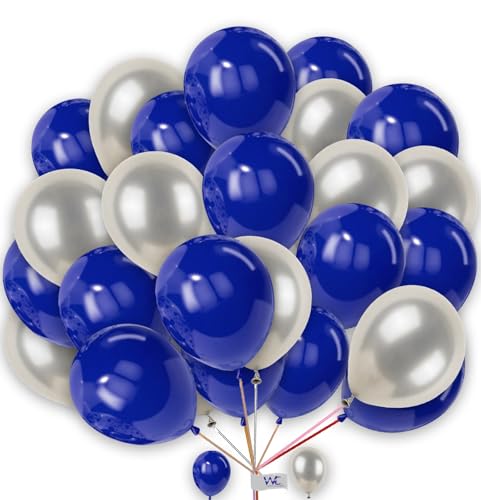10 Zoll Luftballons 25 Stück Blau Silber Luftballons für Geburtstag Einfarbig Runde Ballons für Babyparty Verlobung Hochzeit 10 Zoll Luftballons 25 Stück Blau Silber Luftballons für Geburtstag Einfarbig Runde Ballons für Babyparty Verlobung Hochzeit von WITTY CUTIES