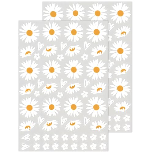 WJIAAA 2 Blatt Fahrrad Aufkleber,Daisy Blumen Fahrradaufkleber Blumen Mädchen Blüten Sticke für Rahmen Roller Notebook Laptop Handy Dekorativ WJIAAA 2 Blatt Fahrrad Aufkleber,Daisy Blumen Fahrradaufkleber Blumen Mädchen Blüten Sticke für Rahmen Roller Notebook Laptop Handy Dekorativ von WJIAAA