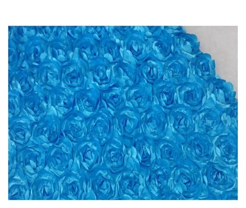 WJIAYAO Hochzeit Gang Läufer 1,4 m Breite, romantischer Teppich mit weißem Rosenblütenblatt, Gangläufer for Hochzeitshintergrund, Mittelstücke, Gastgeschenke, Party-Dekoration(Light Blue) von WJIAYAO