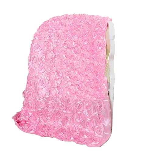 WJIAYAO Hochzeit Gang Läufer 1,4 m Breite, romantischer Teppich mit weißem Rosenblütenblatt, Gangläufer for Hochzeitshintergrund, Mittelstücke, Gastgeschenke, Party-Dekoration(Pink) von WJIAYAO
