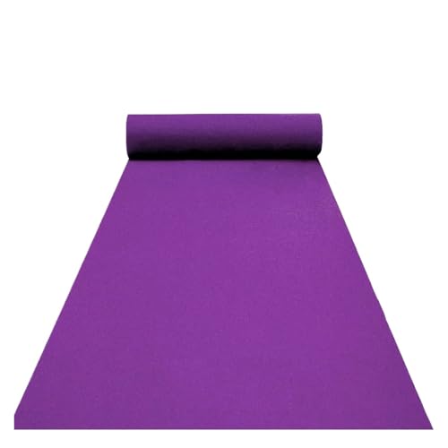 WJIAYAO Hochzeit Gang Läufer 1M/1,2M/1,5M Hochzeit Vlies Outdoor Korridor Läufer Teppich Dekoration Hochzeit Zeremonie Party(Dark Purple,1MX2M) von WJIAYAO