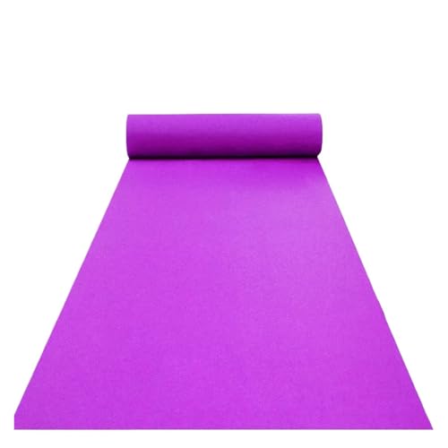 WJIAYAO Hochzeit Gang Läufer 1M/1,2M/1,5M Hochzeit Vlies Outdoor Korridor Läufer Teppich Dekoration Hochzeit Zeremonie Party(Purple red,1.5Mx5M) von WJIAYAO