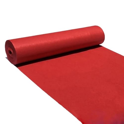 WJIAYAO Hochzeit Gang Läufer 5M/10M Roter Hochzeitsteppich Gangläufer Indoor Outdoor Dekoration Teppich Event Party Heimtextilien Teppich (Breite 1M)(5M_1M) von WJIAYAO