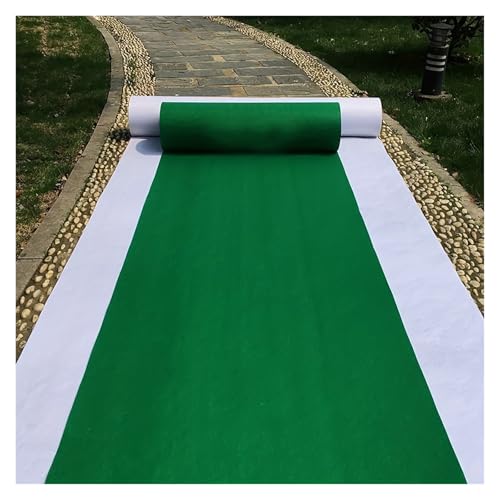 WJIAYAO Hochzeit Gang Läufer Party-Event-Zeremonie-Hochzeitsteppich-Gangläufer-Hochzeitsgang-Teppich aus Vliesstoff(Green,3.0METERS_1M) von WJIAYAO