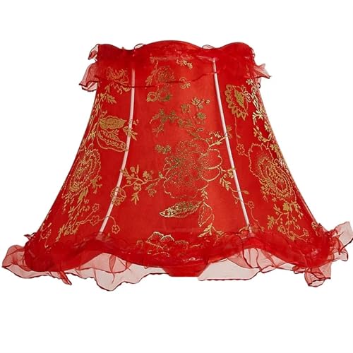 WJIAYAO Vintage-Tischlampenschirm Startseite Lampenschirm Vintage Stoff Perlen Spitze Floral Wandlampe Tischlampe Stehlampe Abdeckung(Color19) von WJIAYAO