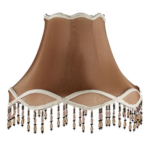 WJIAYAO Vintage-Tischlampenschirm Startseite Lampenschirm Vintage Stoff Perlen Spitze Floral Wandlampe Tischlampe Stehlampe Abdeckung(Color2) von WJIAYAO