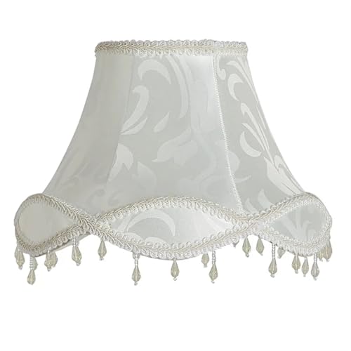 WJIAYAO Vintage-Tischlampenschirm Startseite Lampenschirm Vintage Stoff Perlen Spitze Floral Wandlampe Tischlampe Stehlampe Abdeckung(Color5) von WJIAYAO