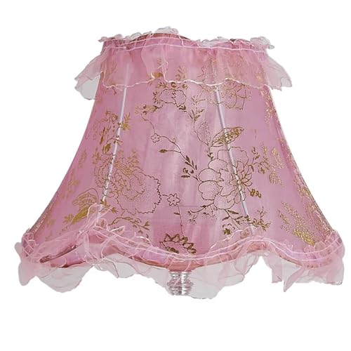 WJIAYAO Vintage-Tischlampenschirm Vintage Home Lampenschirm Stoff Perlen Spitze Floral Wandlampe Tischlampe Stehlampe Abdeckung(Color20) von WJIAYAO