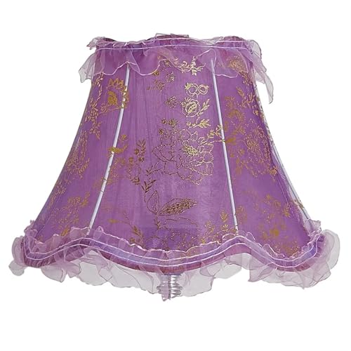 WJIAYAO Vintage-Tischlampenschirm Vintage Home Lampenschirm Stoff Perlen Spitze Floral Wandlampe Tischlampe Stehlampe Abdeckung(Color21) von WJIAYAO