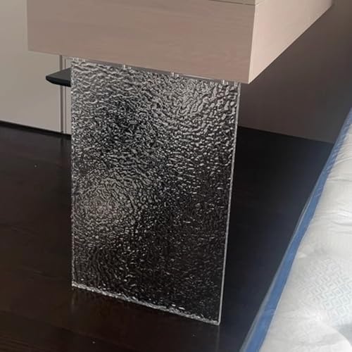 WJKBZQ Klare Acryl-Möbelbeine in Cracked-Ice-Optik 27,6" Hohe Dekorative Schreibtischfüße für Kaffeetische, Ersatzbeine für Bänke, Heimwerkerprojekte(60x70cm) von WJKBZQ
