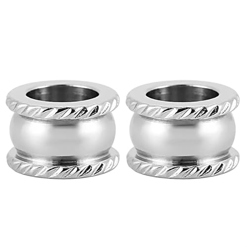 20 Stück 5 mm Loch Edelstahl Spacer Perlen Charm Lose Perle for DIY Armbänder Halskette Leder Schmuckherstellung Zubehör FüR ArmbäNder Diy Schmuckherstellung(Steel 20pcs) von WJLYDM
