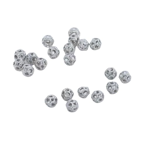 4mm 14K vergoldetes/versilbertes Messing, runde, ausgehöhlte kleine Perlen, Zubehör zur Schmuckherstellung, DIY-Zubehör, Spacer-Perlen FüR ArmbäNder Diy Schmuckherstellung(Rhodium Plated,100 pieces) 4mm 14K vergoldetes/versilbertes Messing, runde, ausgehöhlte kleine Perlen, Zubehör zur Schmuckherstellung, DIY-Zubehör, Spacer-Perlen FüR ArmbäNder Diy Schmuckherstellung(Rhodium Plated,100 pieces) von WJLYDM