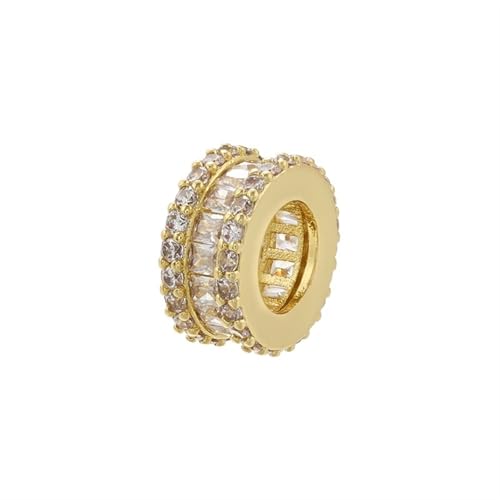 5 Stück 8/10 mm runde Perlen zur Schmuckherstellung, Blumenperlen-Abstandshalterperlen, DIY-Perlen zur Herstellung von Armbändern, Schmuckzubehör FüR ArmbäNder Diy Schmuckherstellung(5x10mm) von WJLYDM