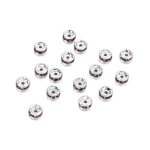 50/100 Stück 4 6 8 10 mm Strass Rondellen Kristallperlen Lose Abstandsperlen zur DIY Schmuckherstellung Zubehör Zubehör FüR ArmbäNder Diy Schmuckherstellung(Purple,6mm x 100Pcs) von WJLYDM