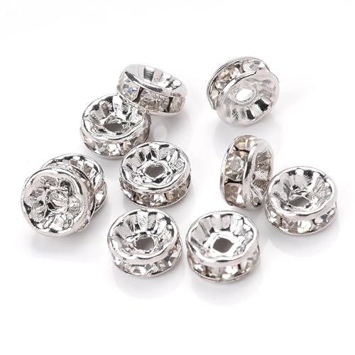 50/100 Stück Strass-Abstandshalterperlen Mix Farbe Kristall Metall Abstandshalter for Schmuckherstellung DIY Ohrringe Armbänder Zubehör FüR ArmbäNder Diy Schmuckherstellung(Transparent,6mm 50pcs) 50/100 Stück Strass-Abstandshalterperlen Mix Farbe Kristall Metall Abstandshalter for Schmuckherstellung DIY Ohrringe Armbänder Zubehör FüR ArmbäNder Diy Schmuckherstellung(Transparent,6mm 50pcs) von WJLYDM