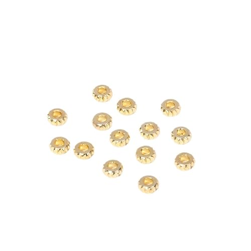 Metallperlen in Großpackungen, 18 Karat vergoldetes Messing, runde gewellte Abstandsperlen for Armband, Halskette, DIY, Perlenherstellung, Schmuckherstellung FüR ArmbäNder Diy Schmuckherstellung(18K R Metallperlen in Großpackungen, 18 Karat vergoldetes Messing, runde gewellte Abstandsperlen for Armband, Halskette, DIY, Perlenherstellung, Schmuckherstellung FüR ArmbäNder Diy Schmuckherstellung(18K R von WJLYDM