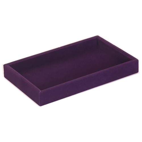 Schmuckaufbewahrungstablett aus Samt for Ohrringe, Ringe, Halsketten, Anhänger, Armbänder, Organizer, Halterbox, Schmuckdisplay, Aufbewahrungstabletts, 23 x 14,5 cm FüR Schublade, Uhren, ZubehöR(Purpl Schmuckaufbewahrungstablett aus Samt for Ohrringe, Ringe, Halsketten, Anhänger, Armbänder, Organizer, Halterbox, Schmuckdisplay, Aufbewahrungstabletts, 23 x 14,5 cm FüR Schublade, Uhren, ZubehöR(Purpl von WJLYDM