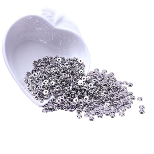Vergoldete Spacer-Perlen zur Armbandherstellung, Perlen for Auffädeln von Schmuckbeschlägen, Zubehör zur Schmuckherstellung FüR ArmbäNder Diy Schmuckherstellung(Rhodium plated,3 mm - 50 pieces) von WJLYDM