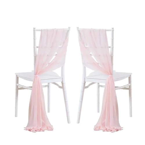 WJLYDM 10/50 Stück Chiffon-Stuhlschärpen, Salbeigrün, 17 x 250 cm, 12er-Set Schärpen for Hochzeiten, Stuhlhussen, Bänder, Hochzeitsfeiern, Gangstühle, Dekoration(Light pink,50pcs) von WJLYDM