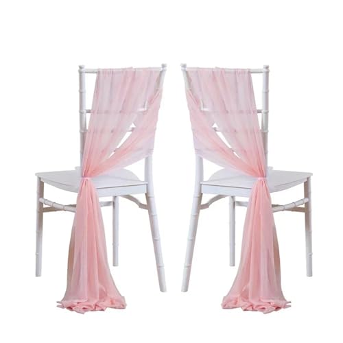 WJLYDM 10/50 Stück Chiffon-Stuhlschärpen, Salbeigrün, 17 x 250 cm, 12er-Set Schärpen for Hochzeiten, Stuhlhussen, Bänder, Hochzeitsfeiern, Gangstühle, Dekoration(Pink,50pcs) von WJLYDM