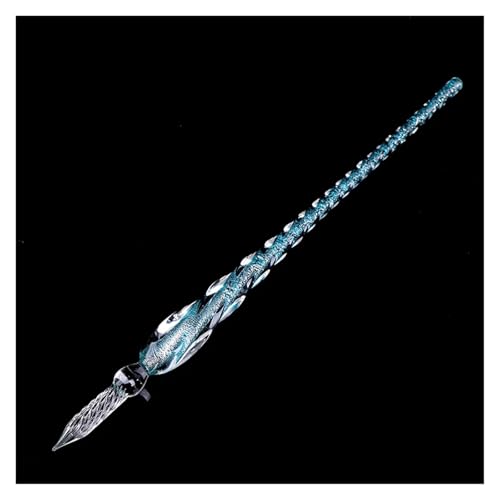 WJLYDM 1pc Vintage Glas Dip Tauch Stift Füllung Tinte Unterschrift Kalligraphie Füllfederhalter Handgemachte Kunst Malerei Lieferungen(Color 03) von WJLYDM