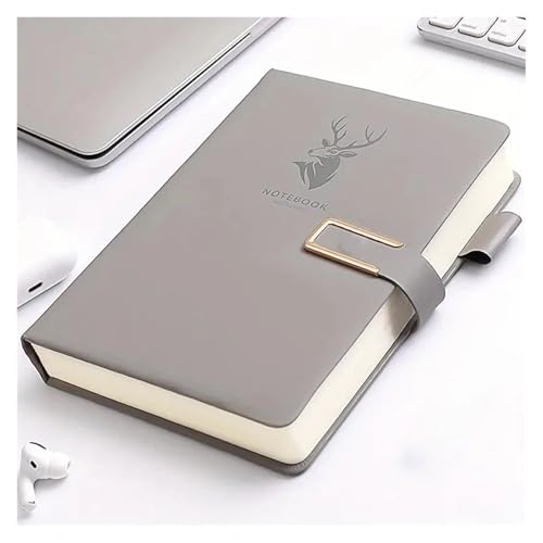 WJLYDM 2 Stück 360 Seiten Aus Hochwertigem Papier. A5-Notizbuch Mit Minimalistischem Einband Und Magnetschnalle For Einfaches Tragen. Mehrere Farben Erhältlich(Grey) von WJLYDM