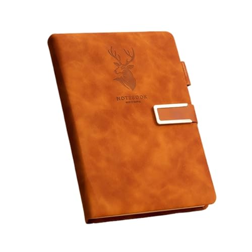 WJLYDM 2 Stücke 360 ​​Blätter Business Notebook Schnalle Multi Farbe Verdickt A5 Leder Schreibwaren(Brown) von WJLYDM
